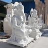 Buy cheap Lord Ganesh Statues Marble Sculpture Life Size Hindu God Garden Statue White Stone Carving Indian Religions from wholesalers
