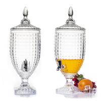 Buy cheap Luxury lead-free crystal glass 5L glass juice beverage dispenser with tap product
