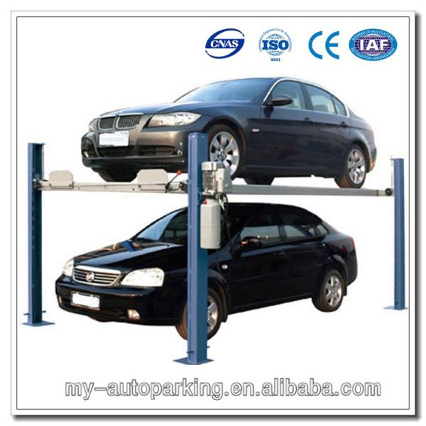 Buy cheap On Sale! 4 Post Car Lifts Basement Car Stack Parking System 2 Level Parking Lift from wholesalers