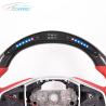 Buy cheap OEM Fashion LED Honda Civic Si Steering Wheel Red Leather 350mm from wholesalers