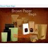 Buy cheap 100% Food Grade Customized Recyclable Eco Zipper Eight Side Sealed Biodegradable Paper Bag For Food Packing, Brown kraft from wholesalers
