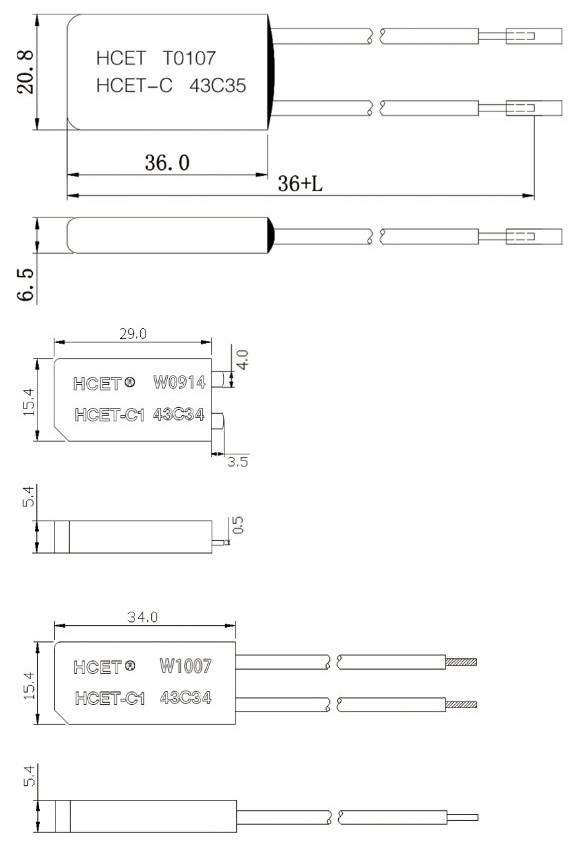 OEM HCET-C Adjustable Bimetal Thermostat Switch Temperature Control For Electric Floor Heating