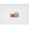 Buy cheap Cosmetic Bamboo Covered Plastic Screw Cap Cylinder 18mm 15mm For Bottles from wholesalers