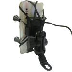 5V 2.5A Usb Charger Scooty Mobile Stand , ABS Universal Bike Phone Mount