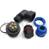 Buy cheap 90 Degree Elbow LED Wire Connectors Female Plug Type 2000MΩ Insulation Resistance from wholesalers
