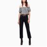 Buy cheap Latest Clothing Ladies Fashion Summer Top Cotton Plaid Off Shoulder Blouse for Women from wholesalers