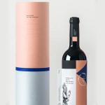 CMYK Wine Bottle Presentation Box , Cylinder Cardboard Wine Boxes