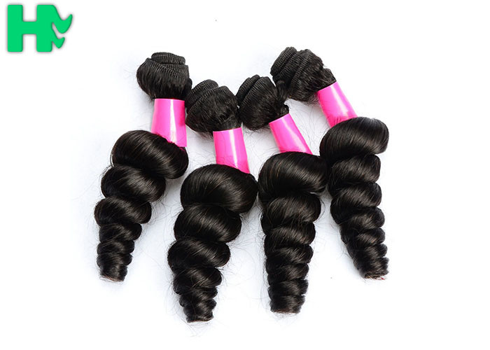 Brazilian Human Hair Loose Wave Virgin Human Hair Weft / Extension For Black Women