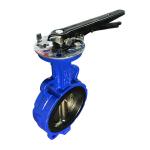 ANSI CF8 EPDM PTFE Strong Acid Ductile Iron Lever Opreated Wafer Lug Butterfly
