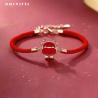 Buy cheap 19.5cm 2.9 Gram Sterling Silver Jewelry Bracelets Heart CZ Red String Bracelet ODM from wholesalers