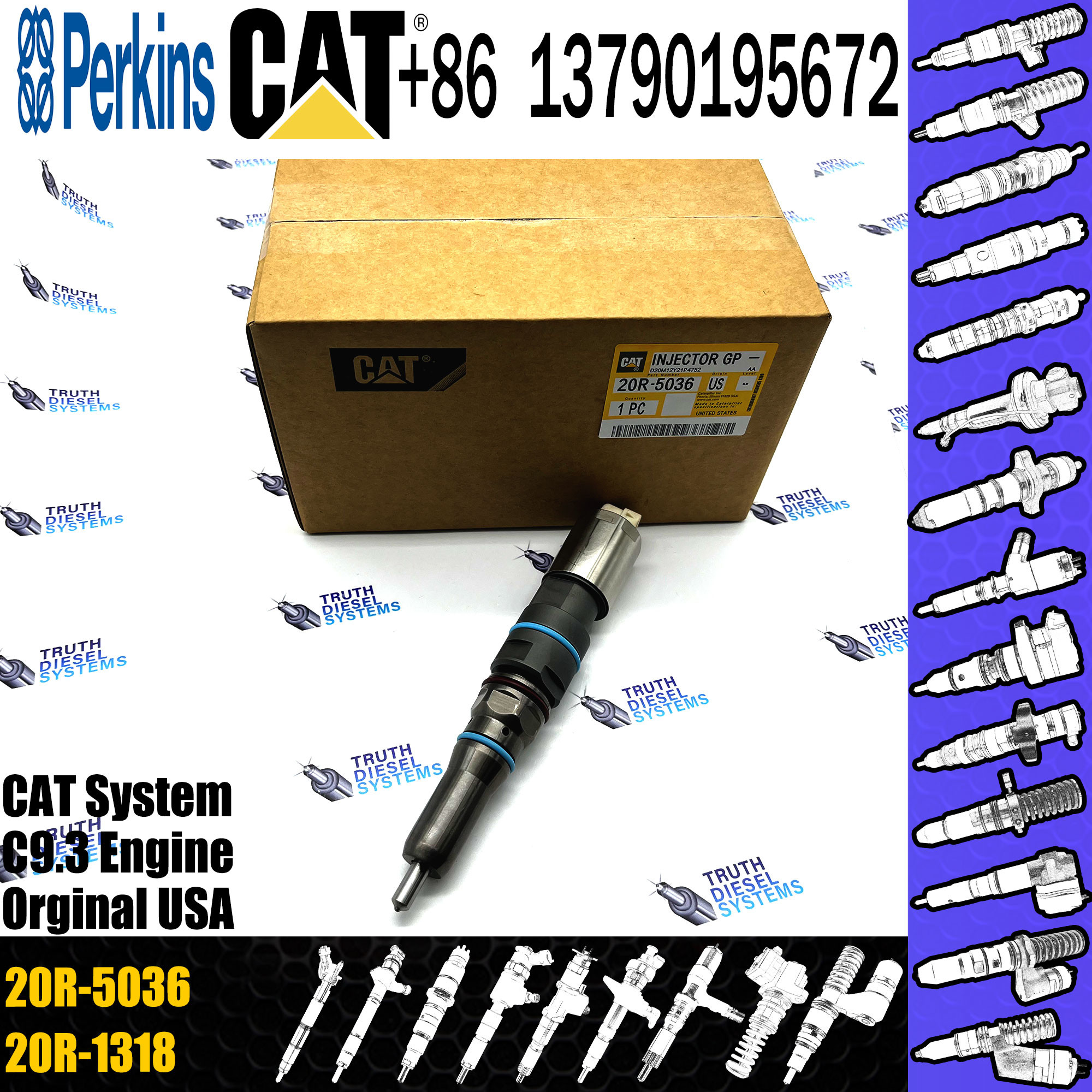 Diesel Engine Fuel Injector 20R-5036 20R-5036 For Engine C15/C18