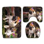 Creative Cute Cat Toilet Mat Set Personalized Dog Toilet Tank Cover Set