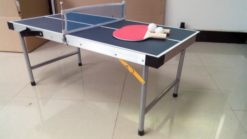 Aluminum Frame 3 FT Mini Game Table Wood Folding Mini Ping Pong Table For Children