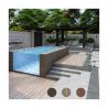 Buy cheap Modern Above Ground Rectangle Acrylic Panel Prefab Outdoor Swimming Pool for Family from wholesalers