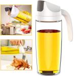 Auto Flip Olive Oil Dispenser Bottle On-Slip Handle for Kitchen Cooking