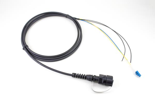 Outdoor ODVA to LC Duplex Fiber Optic Patch Cord LC/UPC To ODVA/LC UPC