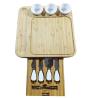 Buy cheap Bamboo Cheese Board and Knife Set Eco-friendly Charcuterie Board with 3 Ceramic Bowls from wholesalers