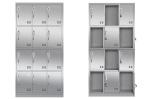 Assembled 12 Door Stainless Steel Medicine Display Cabinet Electrostatic Powder