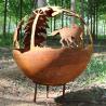Buy cheap Outdoor Stylish Patio Small Wood Burning Fire Sphere Weathering Steel 1000mm Diameter from wholesalers