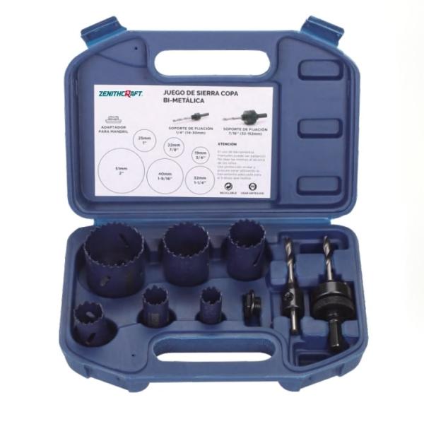 Buy cheap Bi Metal 9 Piece Hole Saw Kit 64-69HRC M42 HSS Co8% Teeth Material from wholesalers