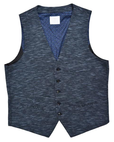 Buy cheap Knit Fabric Mens Tailored Vest All Season Navy Mel Breathable 70% Cotton 30% Polyester from wholesalers