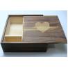 Buy cheap Laser Engraved Logo Custom Wood Photo Box , Roast Color Wedding Album Presentation Box from wholesalers