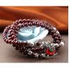 Buy cheap 5mm Round Genuine Garnet Beads Bracelet with 925 Silver Marcasite Horse Garnet Charm (B120706) from wholesalers