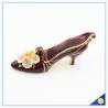 Buy cheap Handmade Elegant High Heel Shoes Shape Trinket Box Beautiful Flower Jewelry Box For Women's Gift SCJ626 from wholesalers