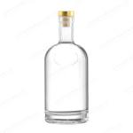 Custom Cylindrical Clear or Frosted Whiskey Vodka Brandy Gin Rum Tequila Wine
