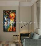 Hand Painted Thick Palette Knife Oil Paintings Canvas For Interior Decoration