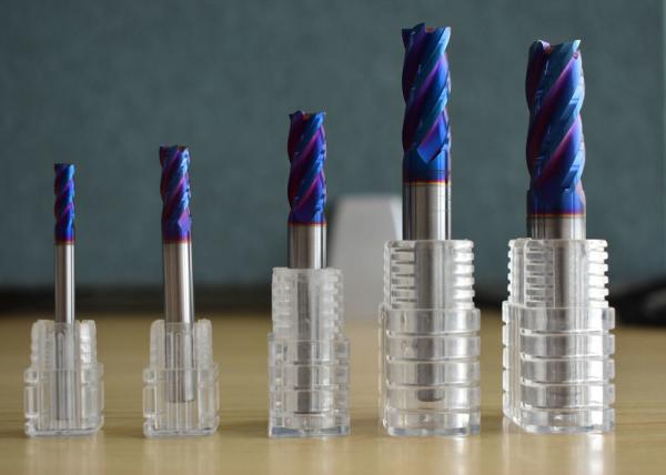 Buy cheap Cutting Tool NACo4 Blue HRC65 Degree Solid Carbide End Mill from wholesalers