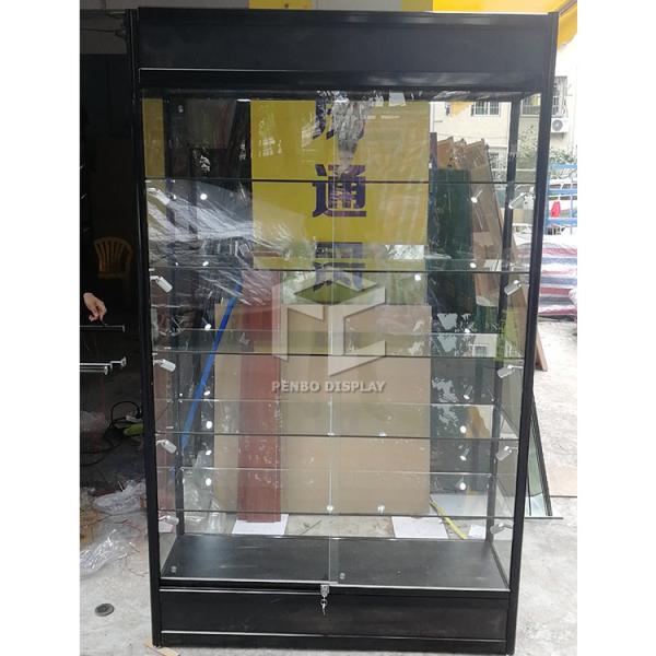 Buy cheap Monomer Design Wall Mounted Glass Display Showcase 8mm Tempered Glass from wholesalers