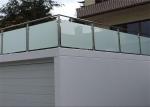 Outdoor Decking Stainless Steel Glass Railing Tempered Frosted Post Easy