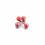 Candy Color Stud Earrings Double Ball Sided Earrings for Women Ear Jewelry