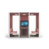 Buy cheap 4 Person Soundproof Office Pod White Pink Ventilation Soundproof Meeting Booth from wholesalers