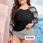 Black Sexy Plus Size Swim Suits Fat Women Gauze Skirt Swimwear For Larger Ladies