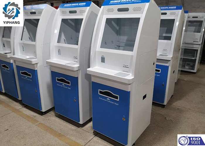Touchscreen Bank Self Service Custom Kiosk Manufacturing Steel Body 60-458W