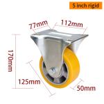 5 Inch Swivel Caster Wheels Heavy Duty Castors 125mm 775-86A
