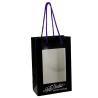 Buy cheap Printed Black Paper Shopping Bags Gift Window Packaging Bags With Handles Wholesale from wholesalers