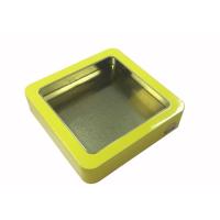 Buy cheap Durable Metal Package Square Tin Box , Metal Gift Tins With Clear Window product