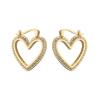 Buy cheap Women 24K Gold Jewelry Plated ODM Zircon Heart Diamond Hoop Earrings from wholesalers