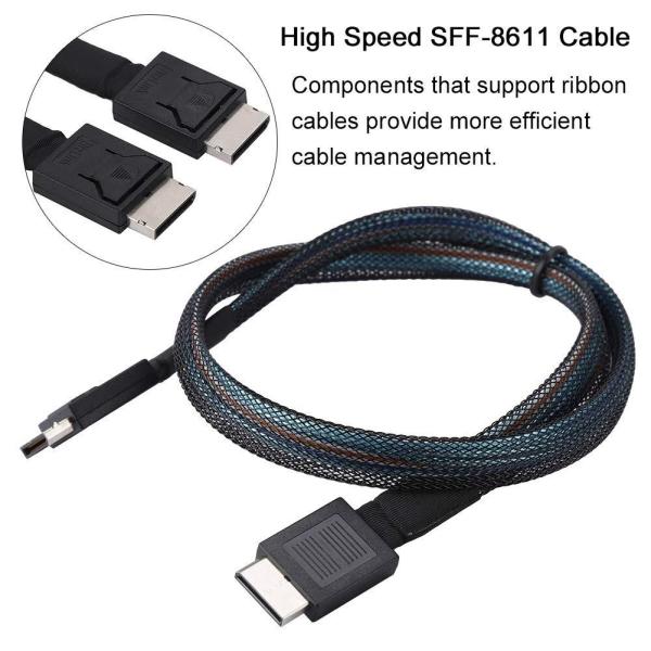 Buy cheap SFF-8611 PCIe Gen3 0.5M 4i Oculink Cable For Computer Server from wholesalers