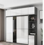 HDF board Mirror white lacquer closet Bedroom Wardrobe 2000mm x 600mm