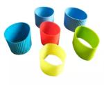 Heat Resistant Plastic Cup Sleeve Colorful Plastic Coffee Cup Holders