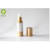 Buy cheap Round Shape Plastic Empty Foundation Bottle With Pump Cap 30ml 50ml Optional from wholesalers