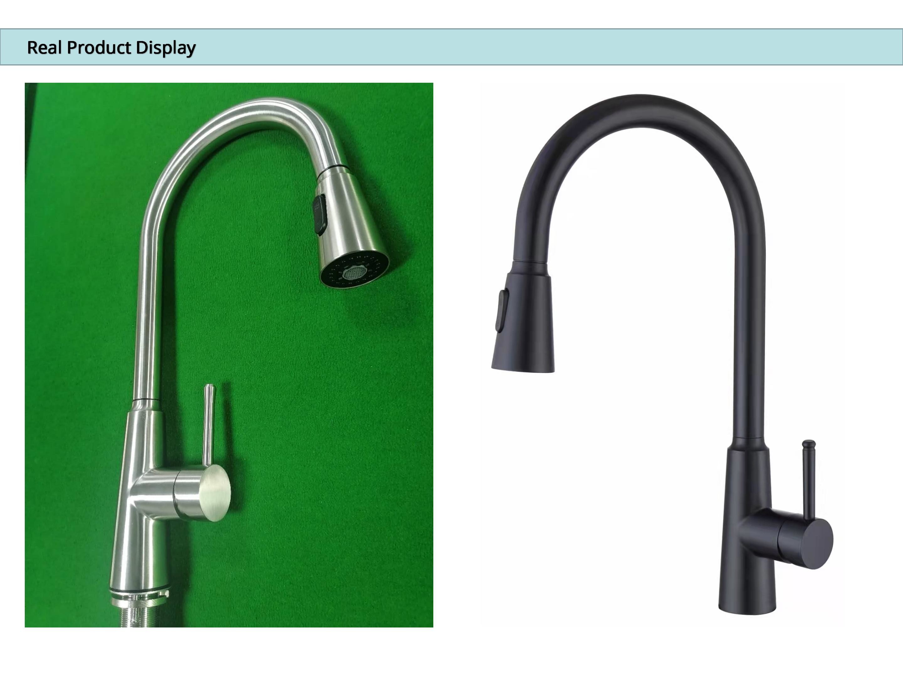 Switchable Sprayer Kitchen Bar Faucets Anti Clogging Nozzle Ceramic Cartridge