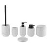 Buy cheap Round Kalala White Marble Bathroom Accessories Sets Marble Soap Dispenser Set With Based from wholesalers