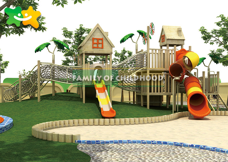 MultiFunctional Wooden Toddler Slide High Safety Play Area Colorful Plastic Material