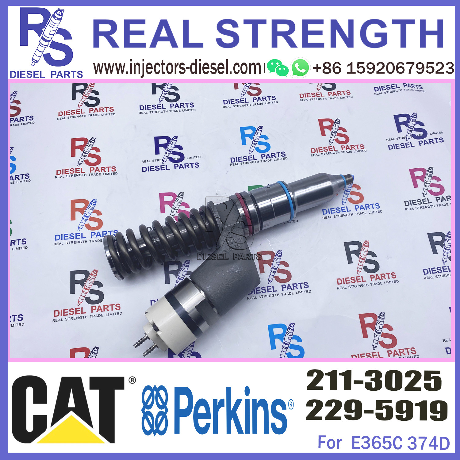 2113025 Caterpillar Fuel Injector 211-3025 229-5919 C18 C15 Diesel Engine Parts
