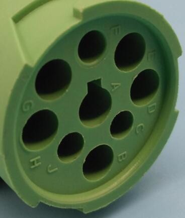Green Threaded Type 2 Deutsch 9 Pin J1939 Male Plug Connector with 9 Pins